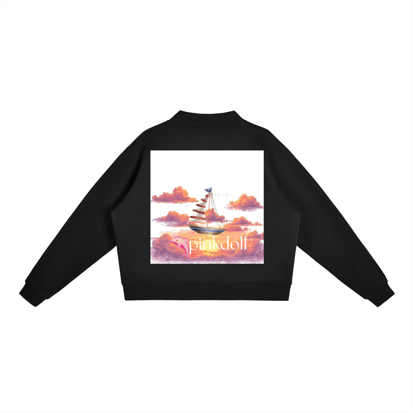 Essential Fleece Mock-Neck Crew Sweatshirt