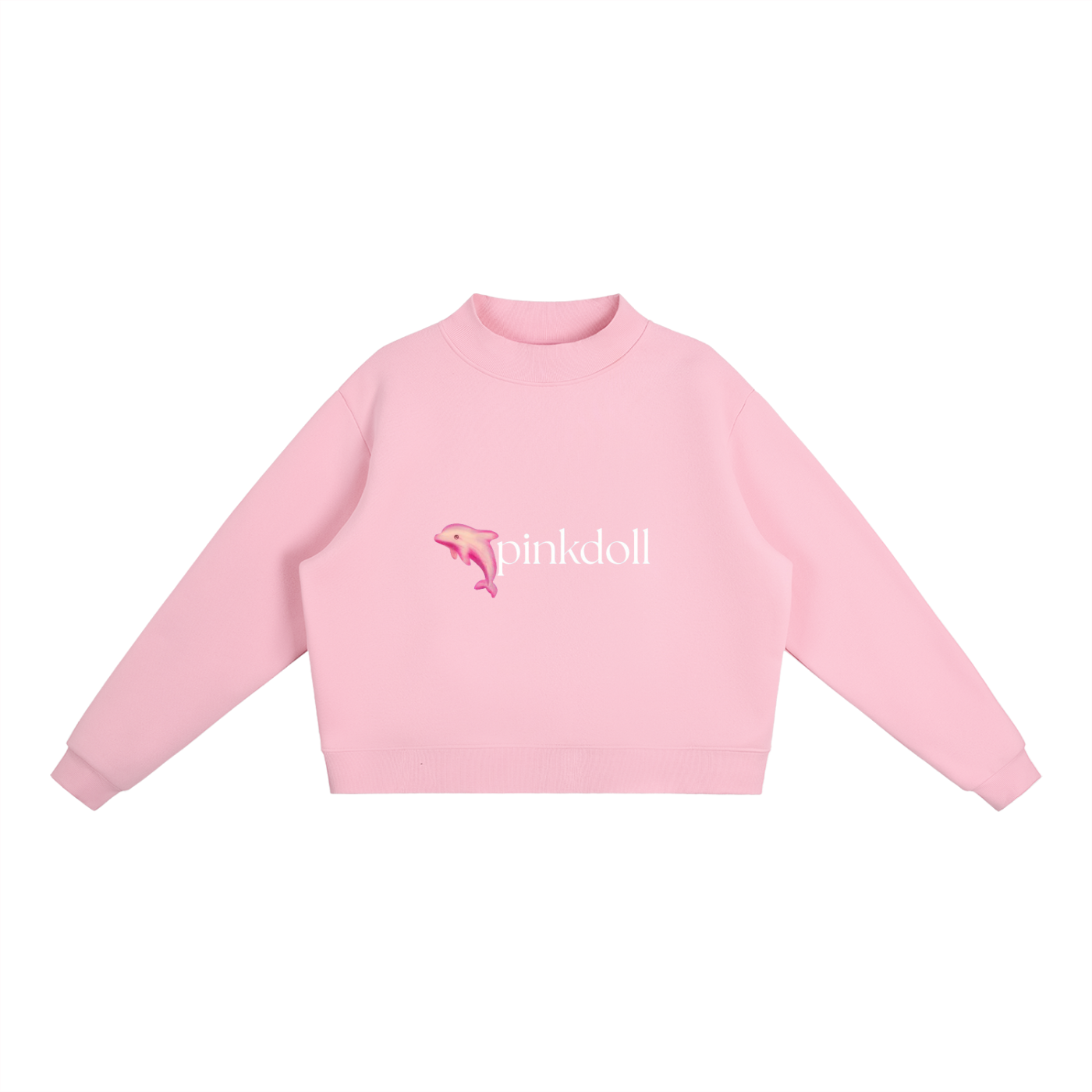 Essential Fleece Mock-Neck Crew Sweatshirt